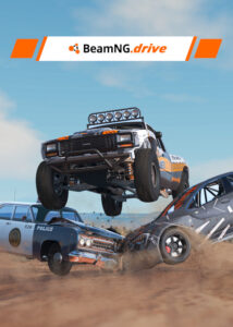 Portada oficial del simulador de conducción BeamNG.drive para PC con vehículos realistas