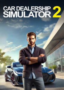 Portada de Car Dealership Simulator 2 para PC con coches de lujo en exposición