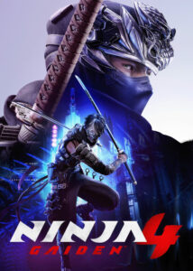 Ryu Hayabusa en posición de combate con su espada envuelta en energía azul en PC