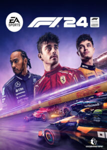 Portada de F1 24 con un monoplaza plateado a toda velocidad en circuito