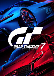 Portada de Gran Turismo 7 mostrando un superdeportivo bajo luces de estudio