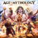 Ejército griego luchando con criaturas mitológicas en Age of Mythology Retold