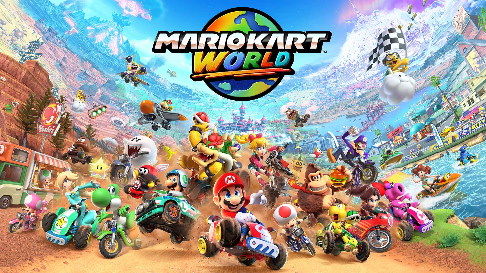 Portada oficial de Mario Kart World para PC en español