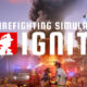 Firefighting Simulator Ignite portada oficial con bombero en acción