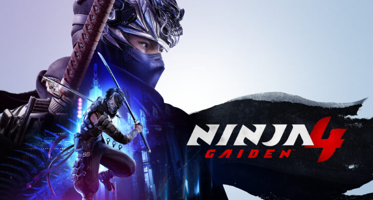 NINJA GAIDEN 4 – Ryu Hayabusa en posición de combate con una espada en un escenario oscuro y épico