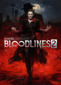 Vampire The Masquerade Bloodlines 2 Para PC 3 Vampiro asomado a un balcón sobre una Seattle oscura en Bloodlines 2 para PC