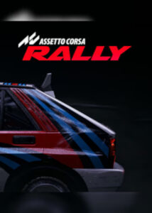 Coche de rally derrapando en una horquilla sobre grava en Assetto Corsa Rally para PC