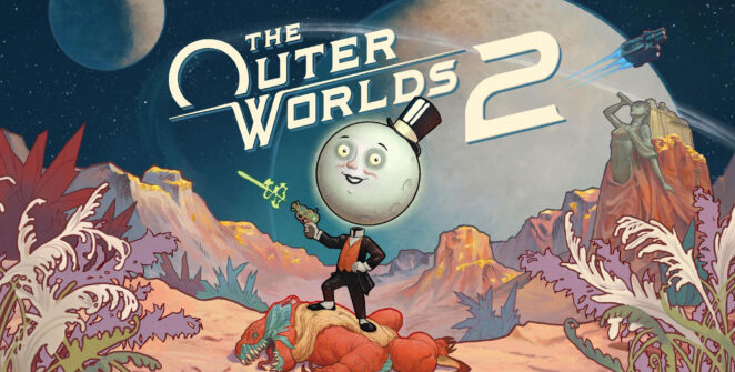 The Outer Worlds 2 – protagonista con armadura espacial mirando un planeta alienígena iluminado por el sol