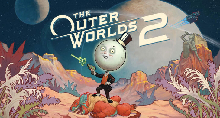The Outer Worlds 2 – protagonista con armadura espacial mirando un planeta alienígena iluminado por el sol