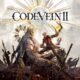 Portada de CODE VEIN II con un guerrero resucitado frente a un fondo gótico rojo intenso