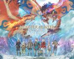 Un jinete sobre un Rathalos sobrevolando paisajes vibrantes en Monster Hunter Stories 3