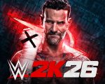 Superestrellas de WWE 2K26 en el centro del ring bajo las luces brillantes del estadio