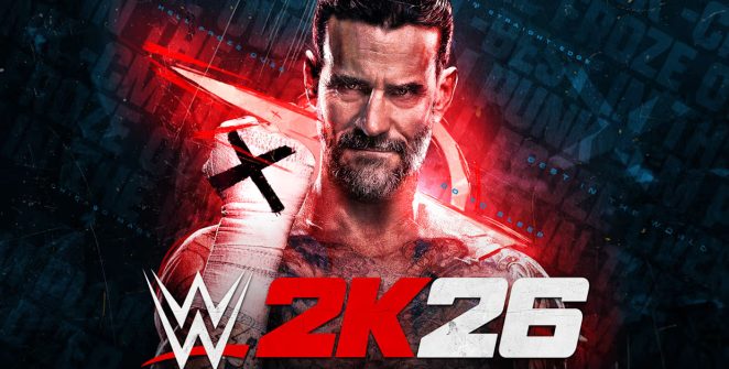 Superestrellas de WWE 2K26 en el centro del ring bajo las luces brillantes del estadio
