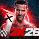 Superestrellas de WWE 2K26 en el centro del ring bajo las luces brillantes del estadio
